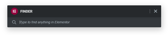 Elementor Finder