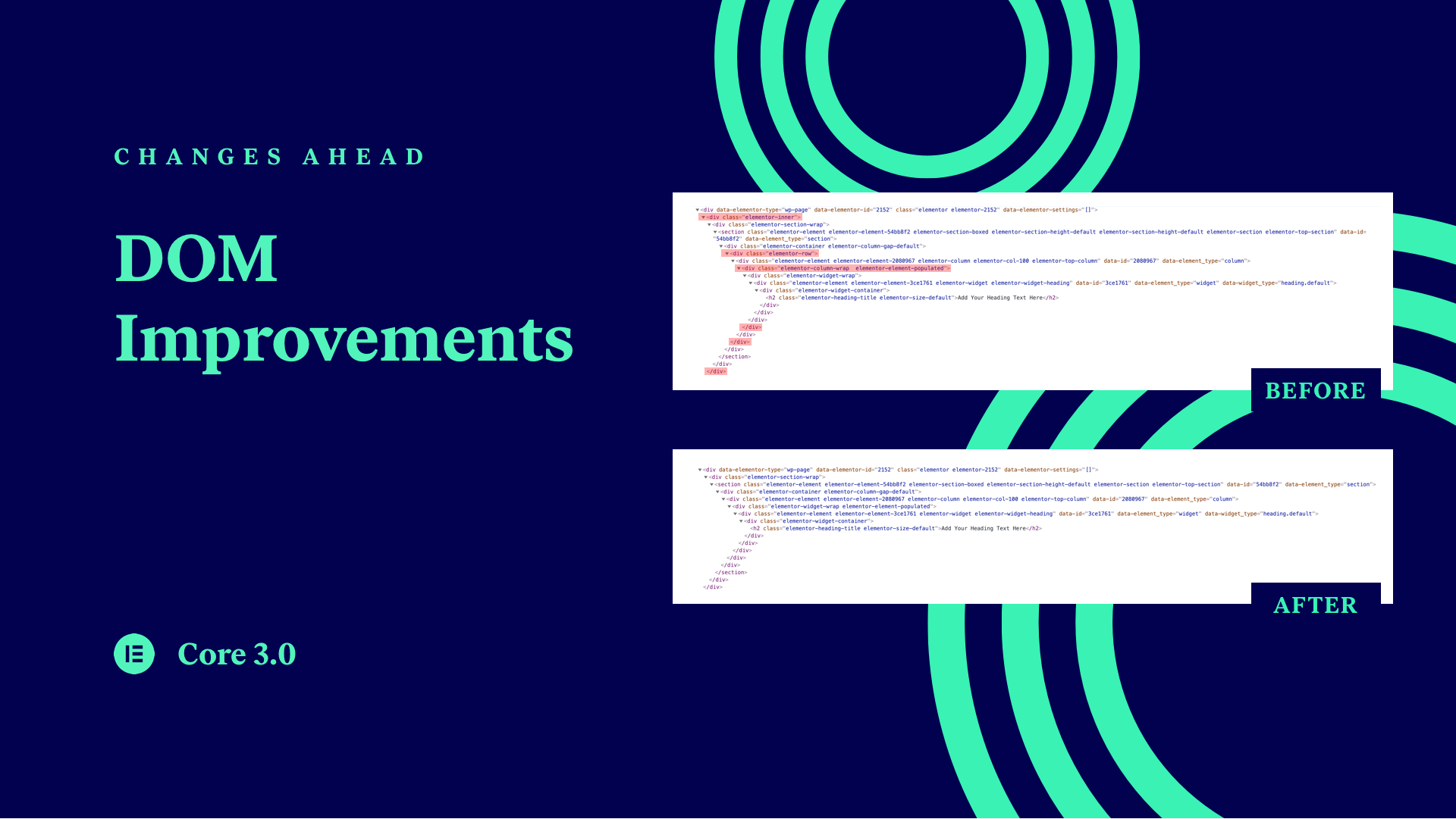 DOM Improvements Ahead! HTML Wrappers Removal from v3.0 - Elementor  Developers