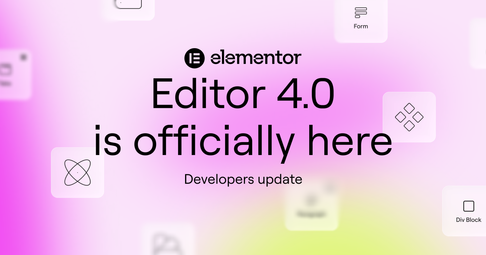 Elementor Editor 4.0 Developers Update - Developers